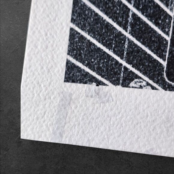 Shirley A. Jeane “Night in the City” Black & White Skyline Watercolor Print 2018 - Picture 6 of 10